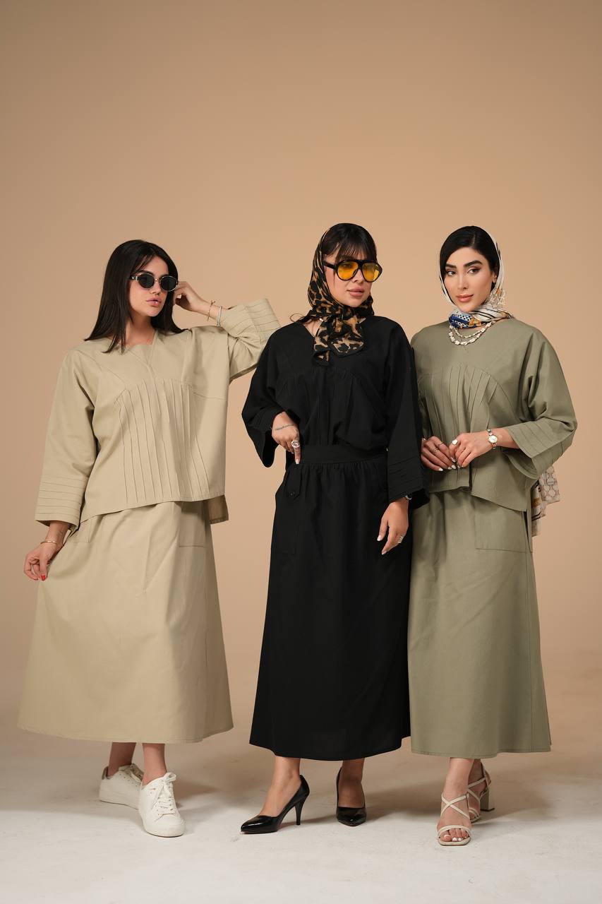 ست شومیز و‌دامن خنک و‌راحت زنانه