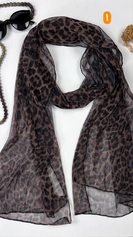 خرید شال طرح پلنگی زنانه