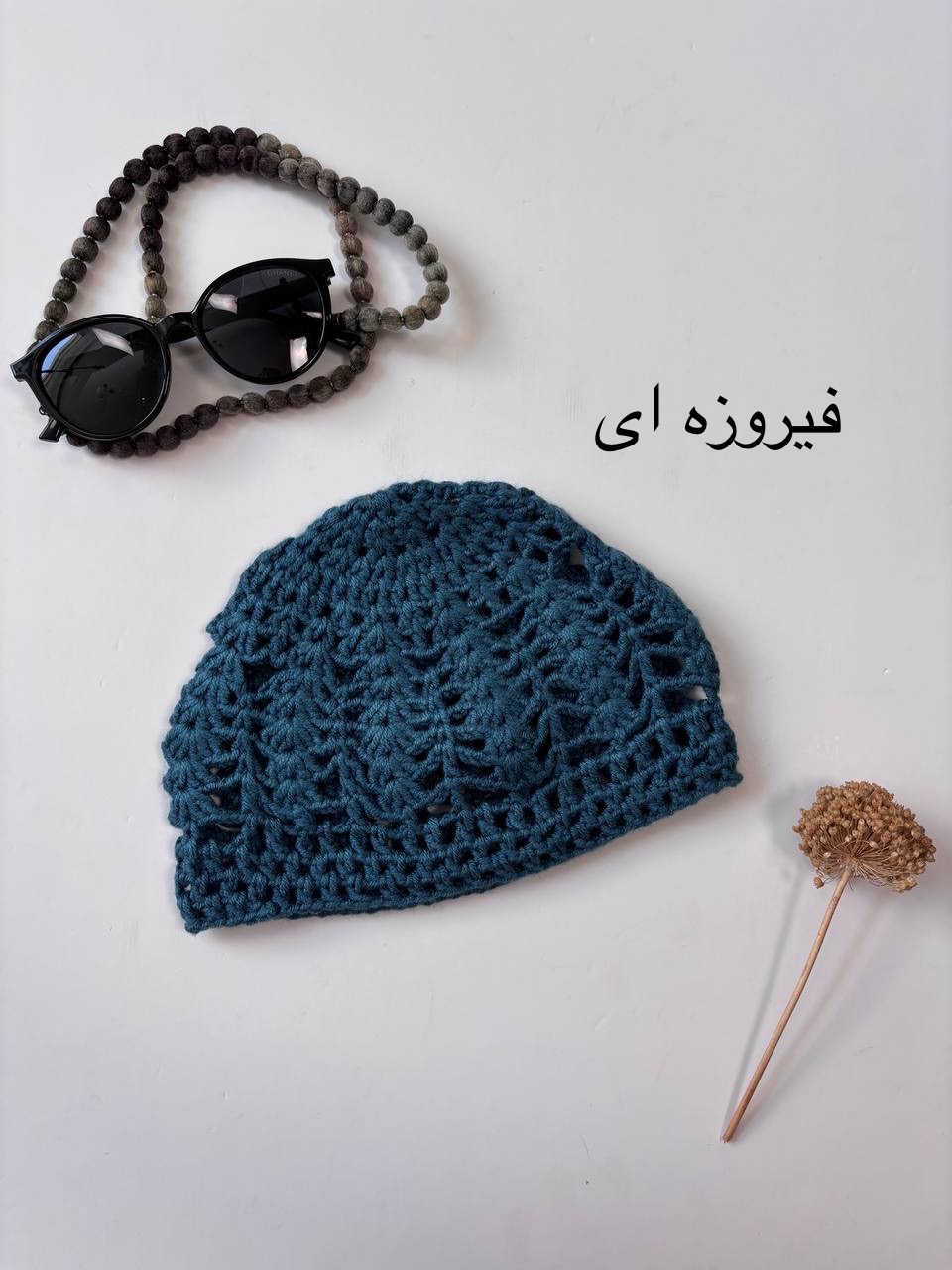کلاه قلاب بافی مدل ماتیلدا دخترانه