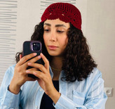 کلاه قلاب بافی دخترانه