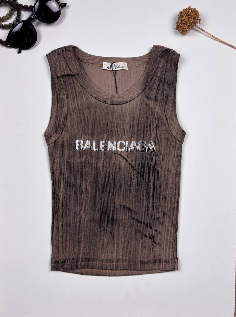 کراپ تاپ پارچه کبریتی ترک Balenciaga