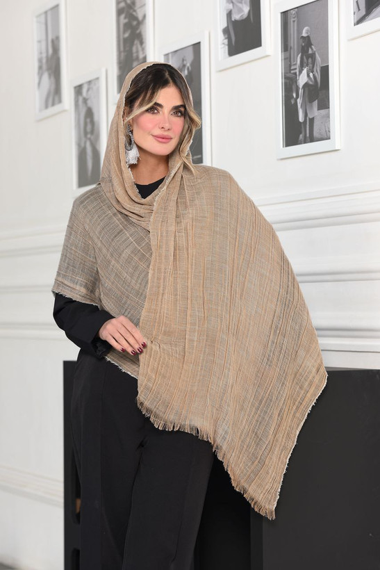 خرید شال نخی لب ریش زنانه