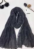 خرید شال طوسی لب ریش تابستانه