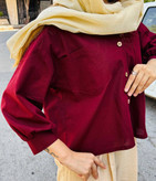 شومیز کوتا لینن دوجیب دخترانه