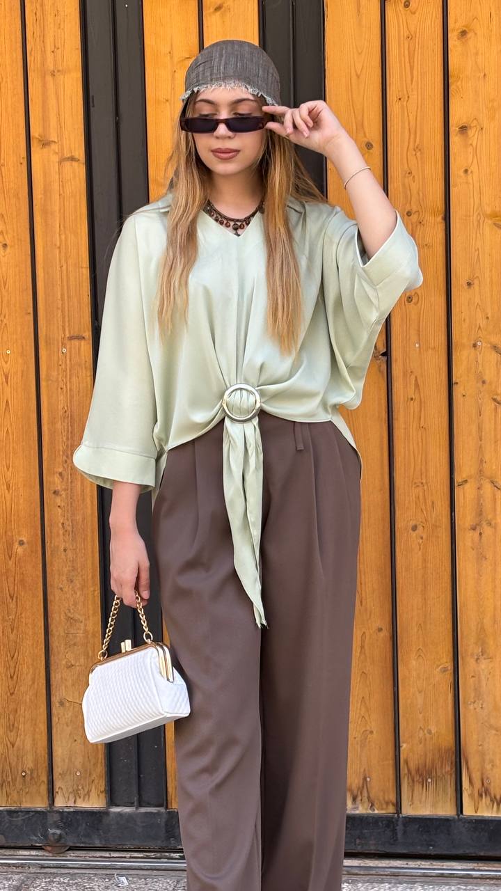 خرید شومیز ساتن دوشس زنانه