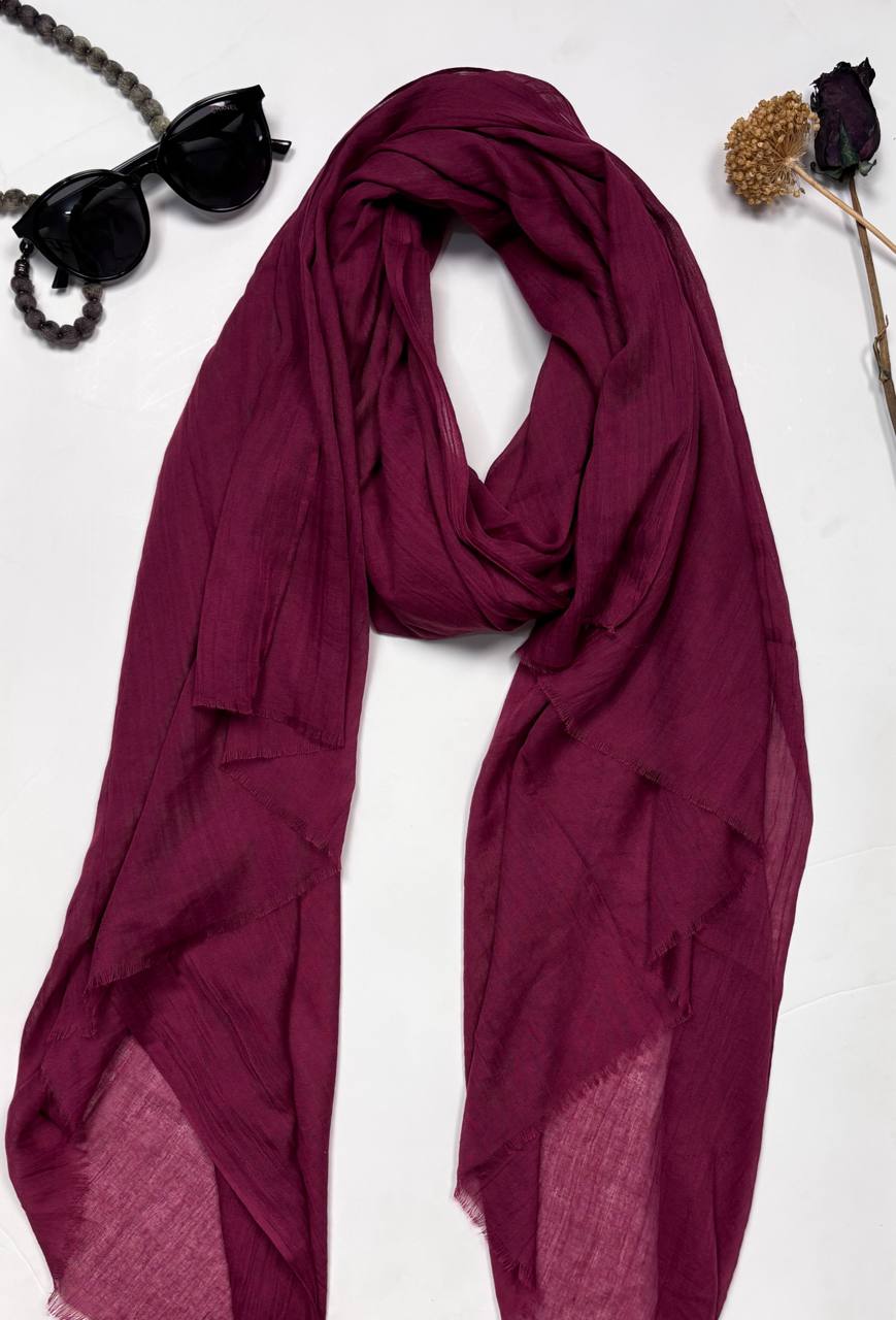 خرید شال گیاهی لطیف ارغوانی