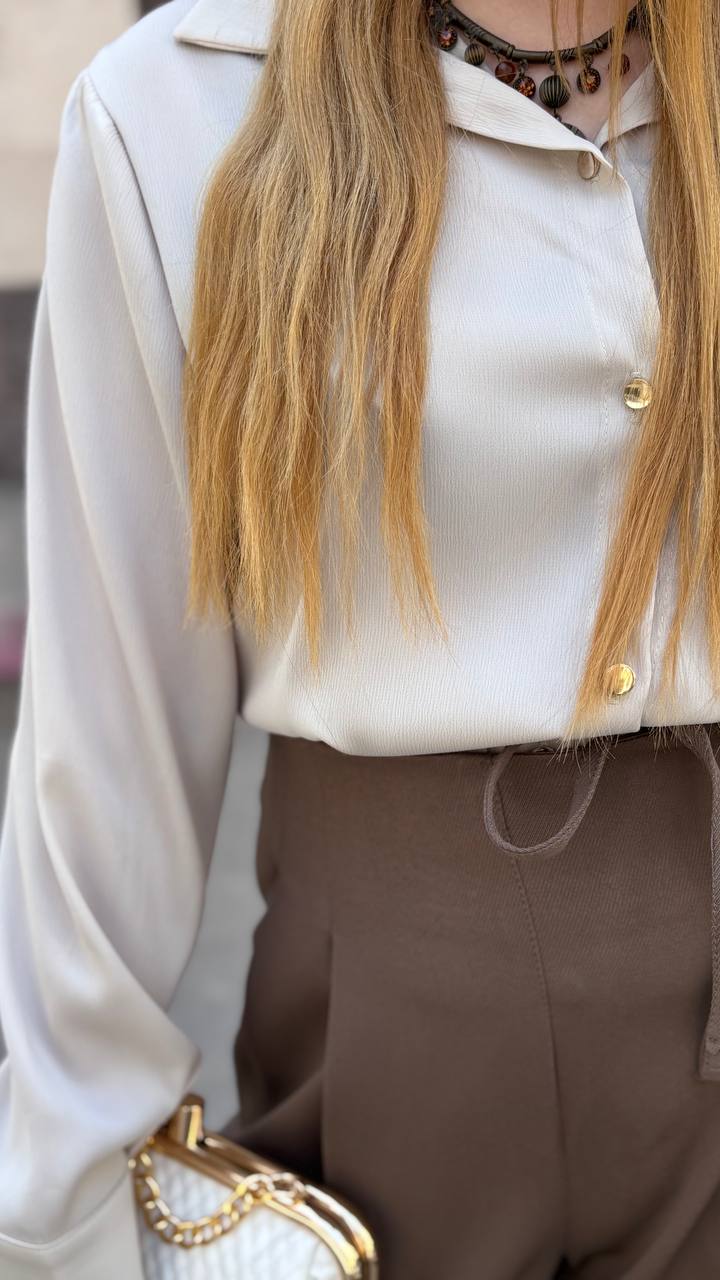 خرید شومیز پارچه ساتن مجلسی زنانه