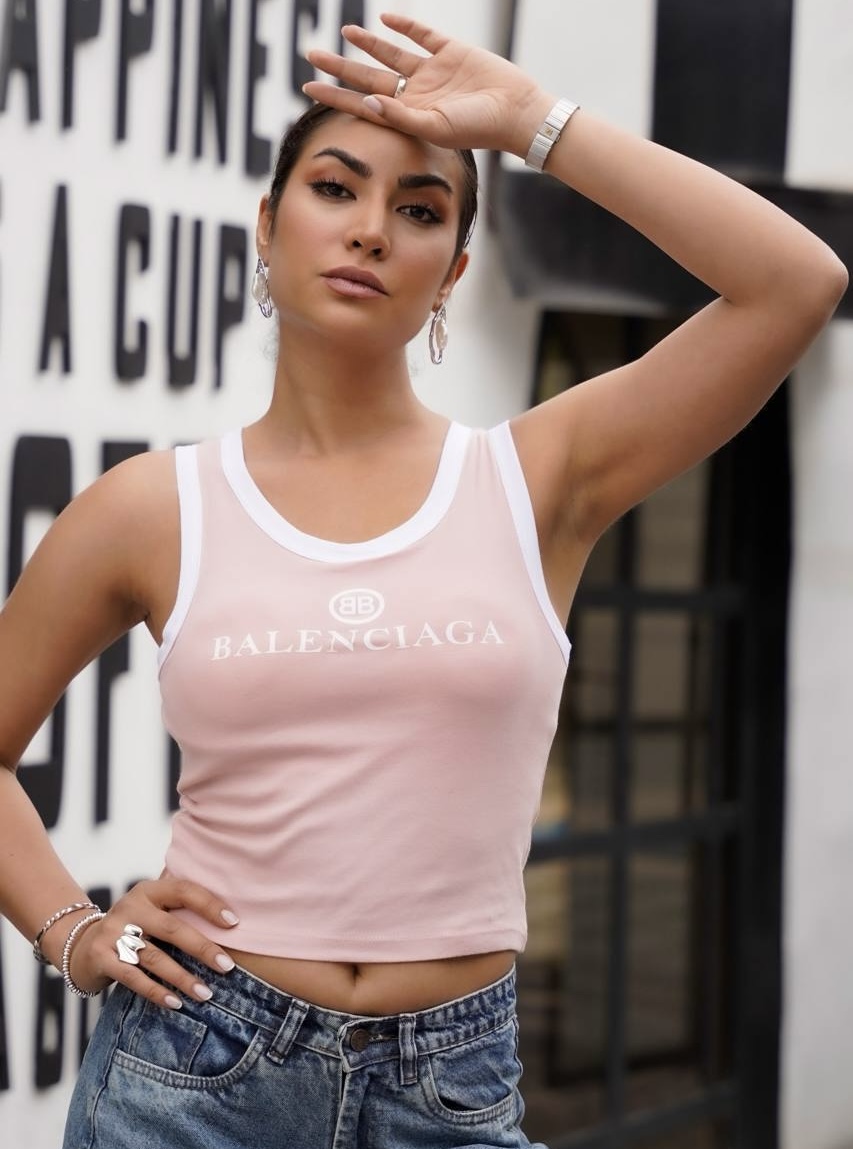 خرید تاپ کاپدار اسپرت نوار پهن دخترانه