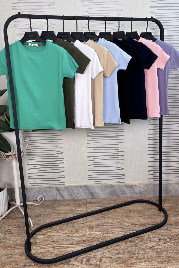 رنگبندی تیشرت پارچه کبریتی با کشسانی بالا دخترانه