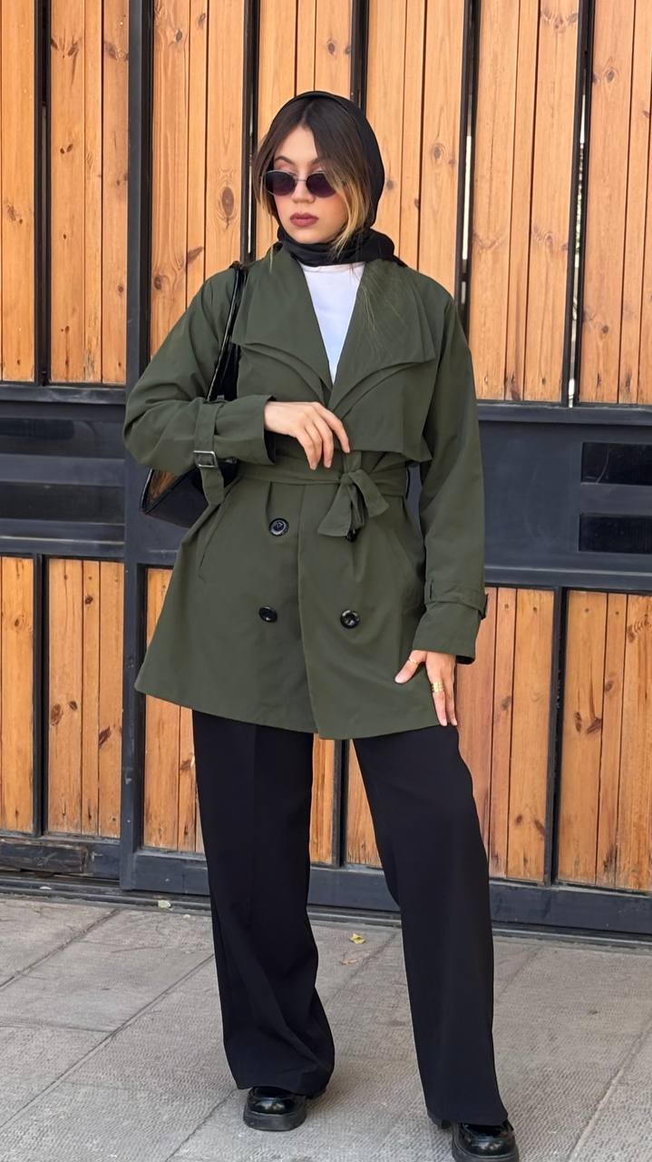 خرید ترنچ کت کوتاه پاییزی دخترانه