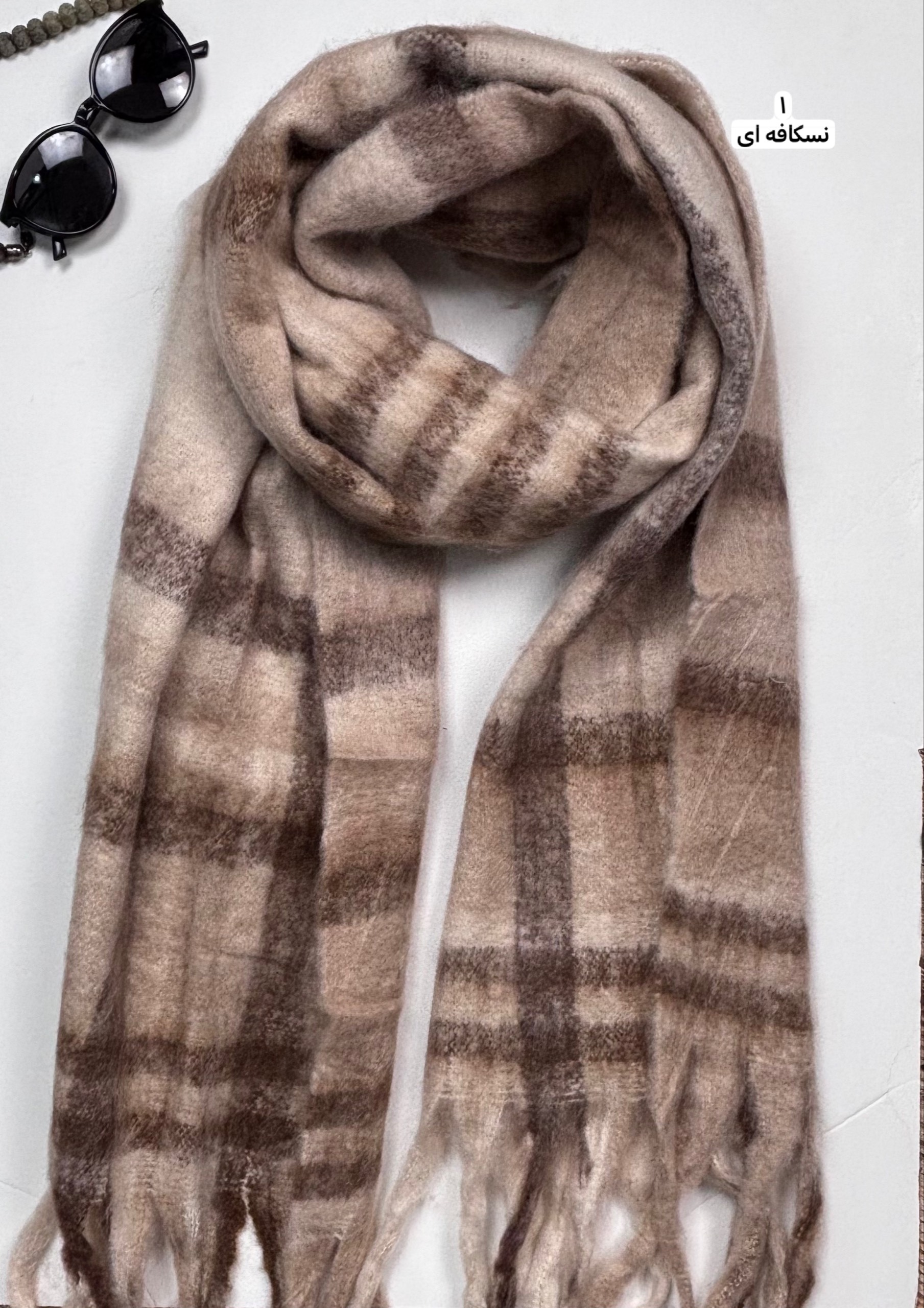 خرید شال موهر چهارخونه دخترانه و زنانه