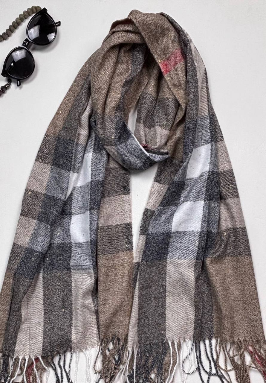 خرید شال بزرگ یا بیگ اسکارف چهارخونه زنانه