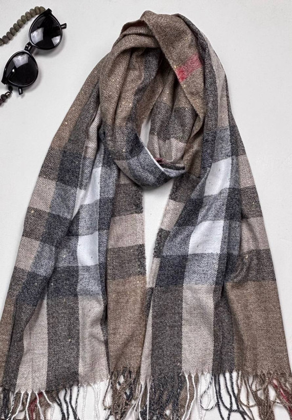 خرید شال بزرگ یا بیگ اسکارف چهارخونه زنانه