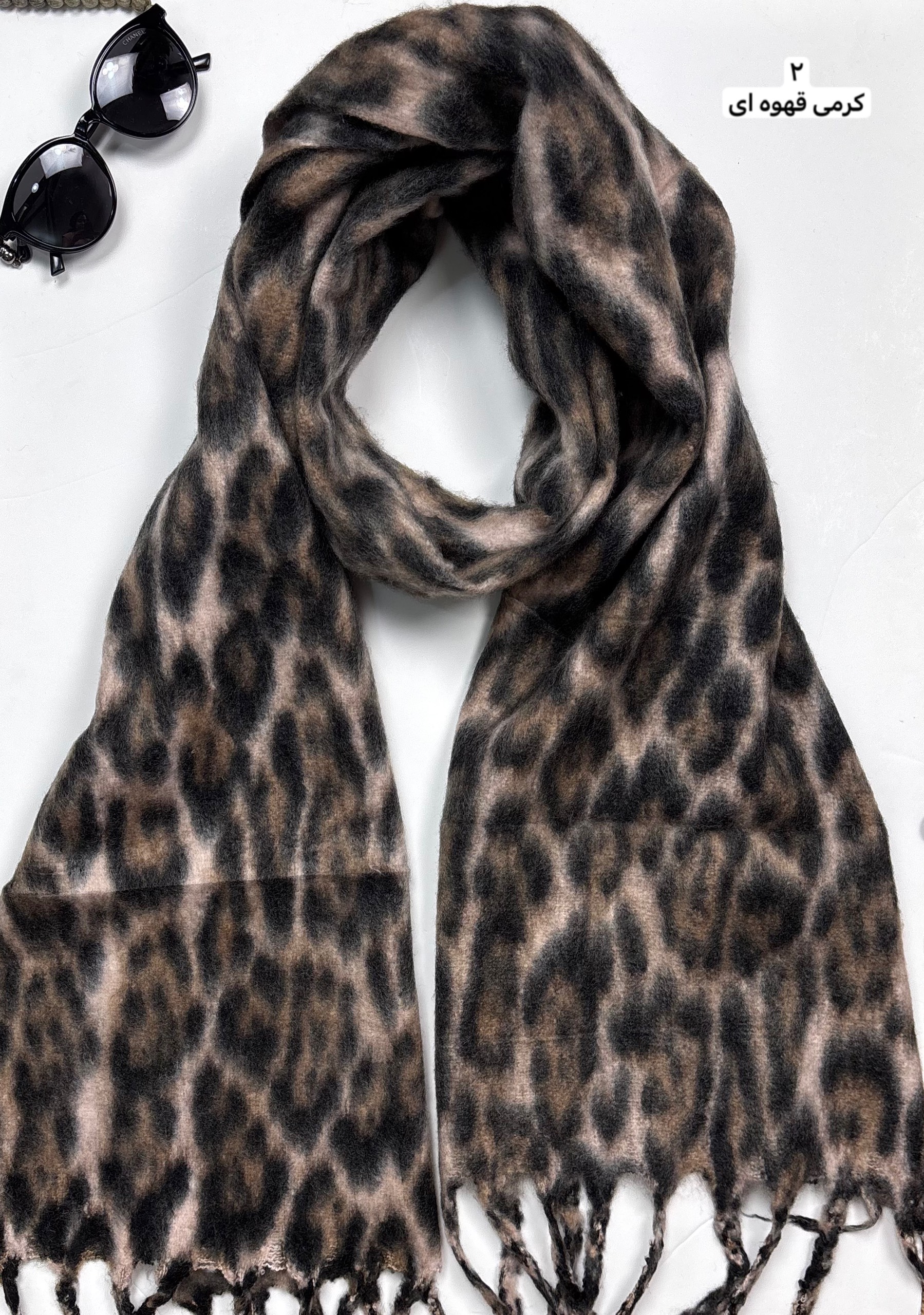 خرید بیگ اسکارف بزرگ پلنگی موهر زنانه