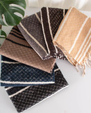 خرید شال موهر حوله ای راه راه زنانه