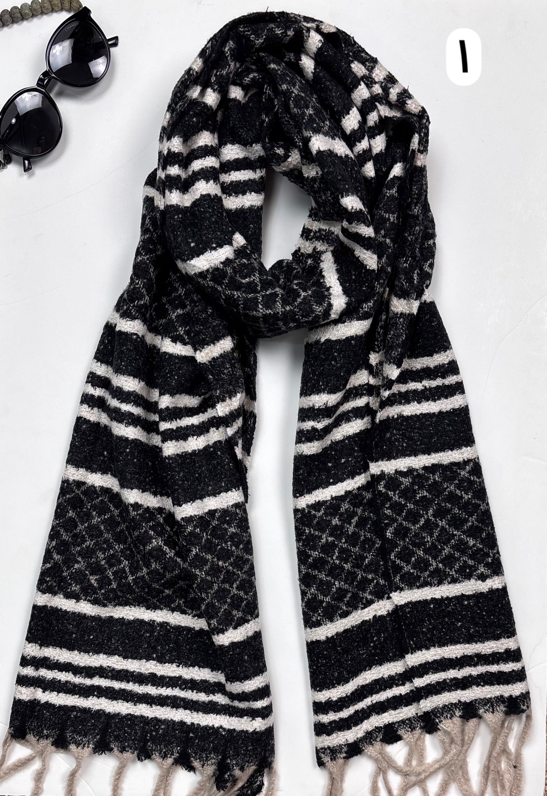 خرید شال راه راه موهر زمستونی زنونه