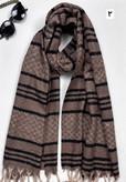 خرید شال موهر زنانه قهوه ای رنگ