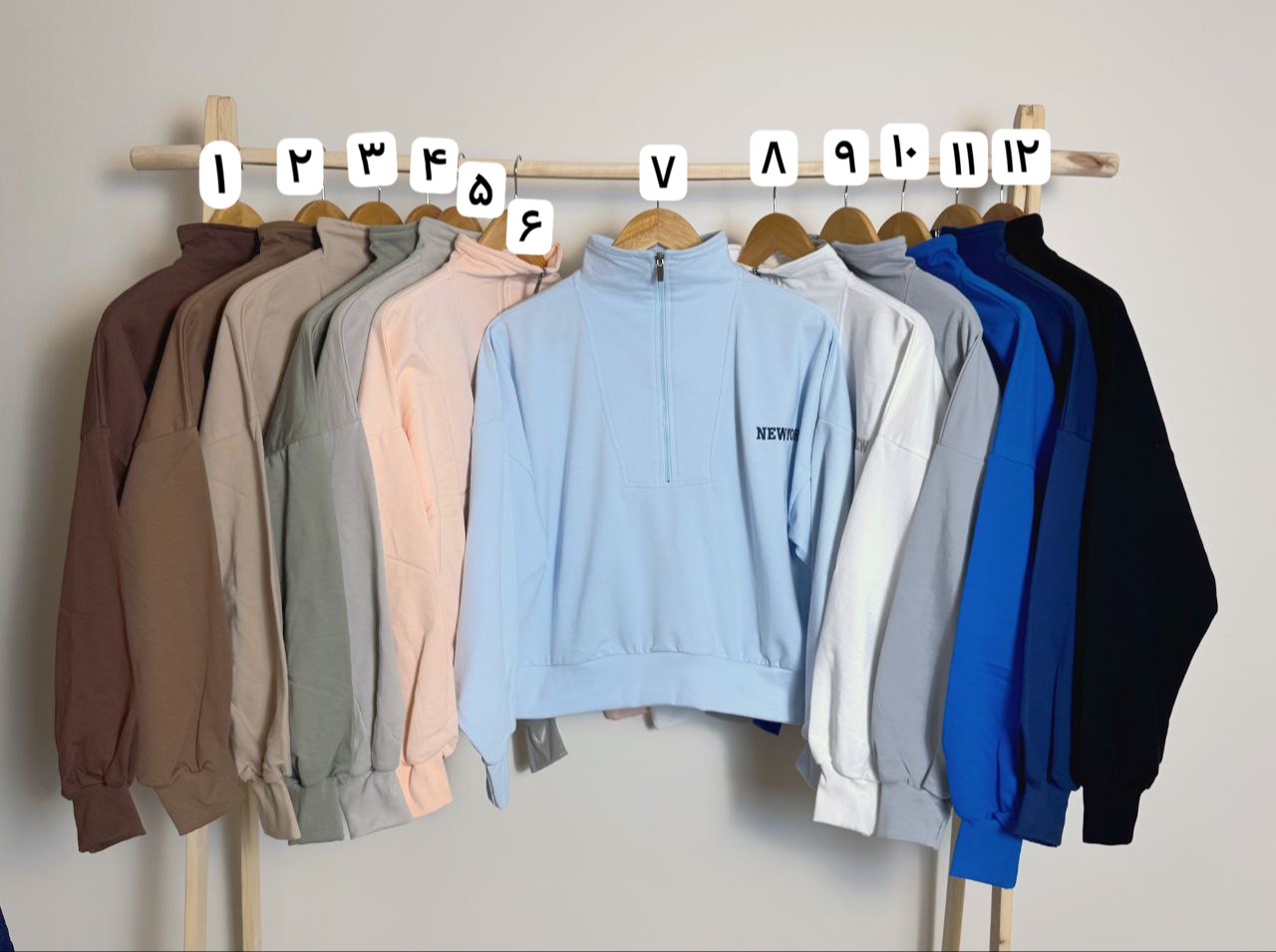 رنگبندی دورس نیم زیپ دخترانه