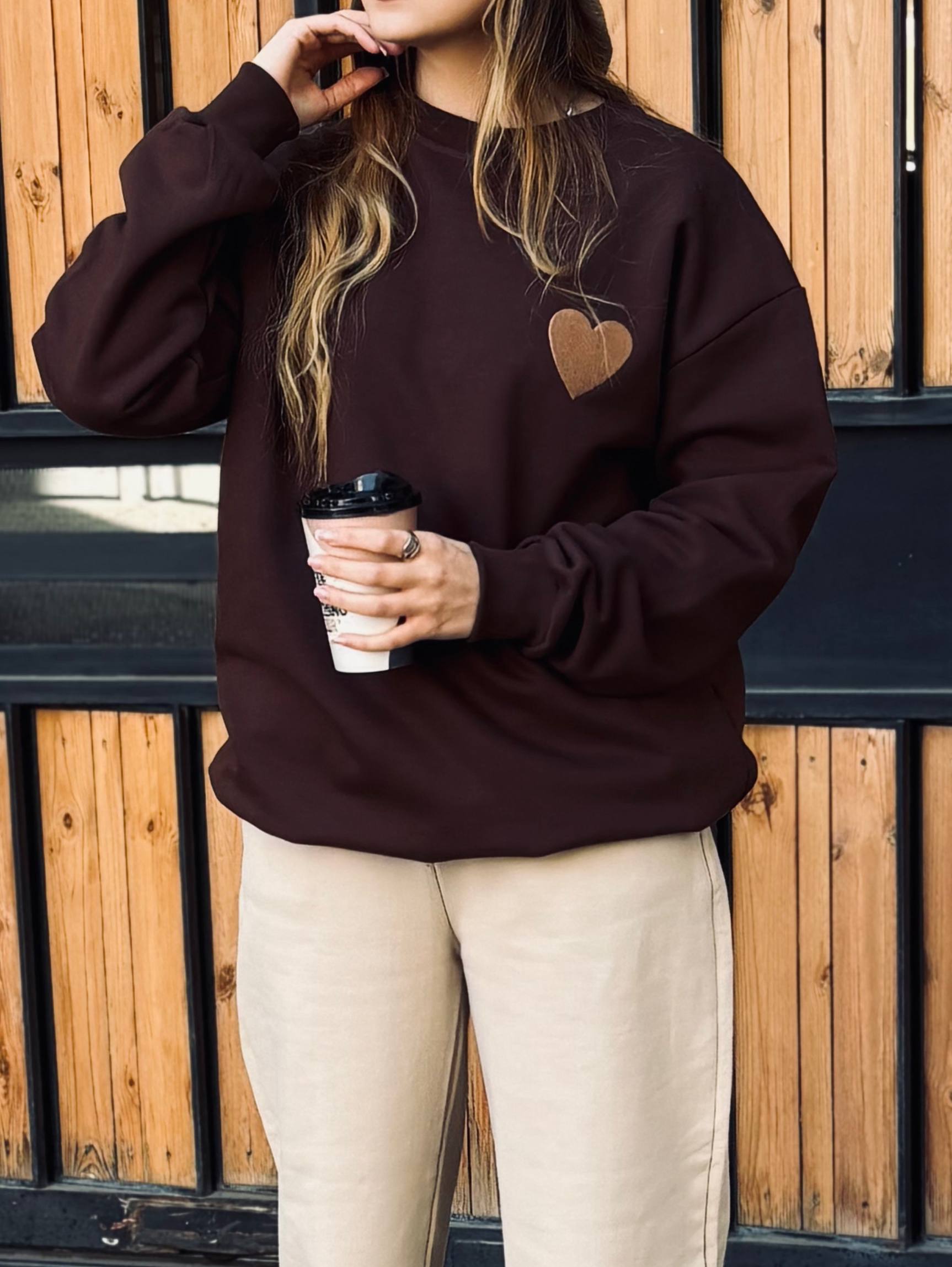 دورس قلبی دخترونه قهوه ای رنگ تو کرک